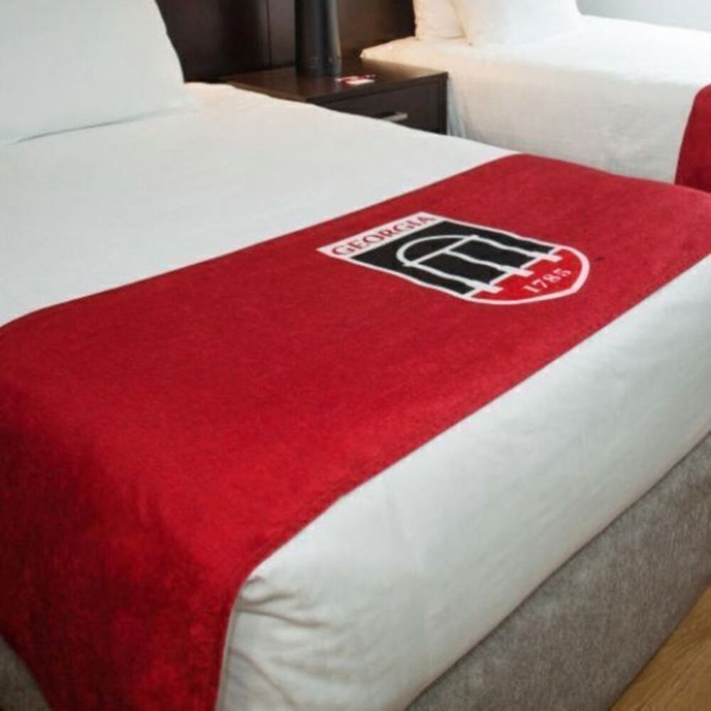 University of Georgia Standard Textile Bed Runner Twin Size Red‎ Black